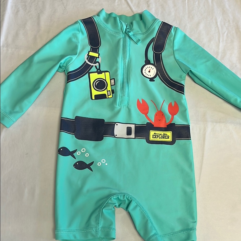 6M Carters Green Diver UV Swim suit